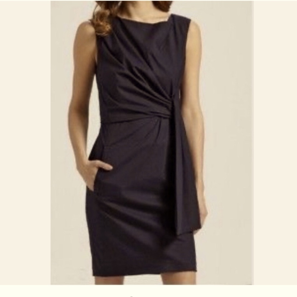 Diane von Furstenberg DVF Amara black dress size 8 Sleeveless shift EUC